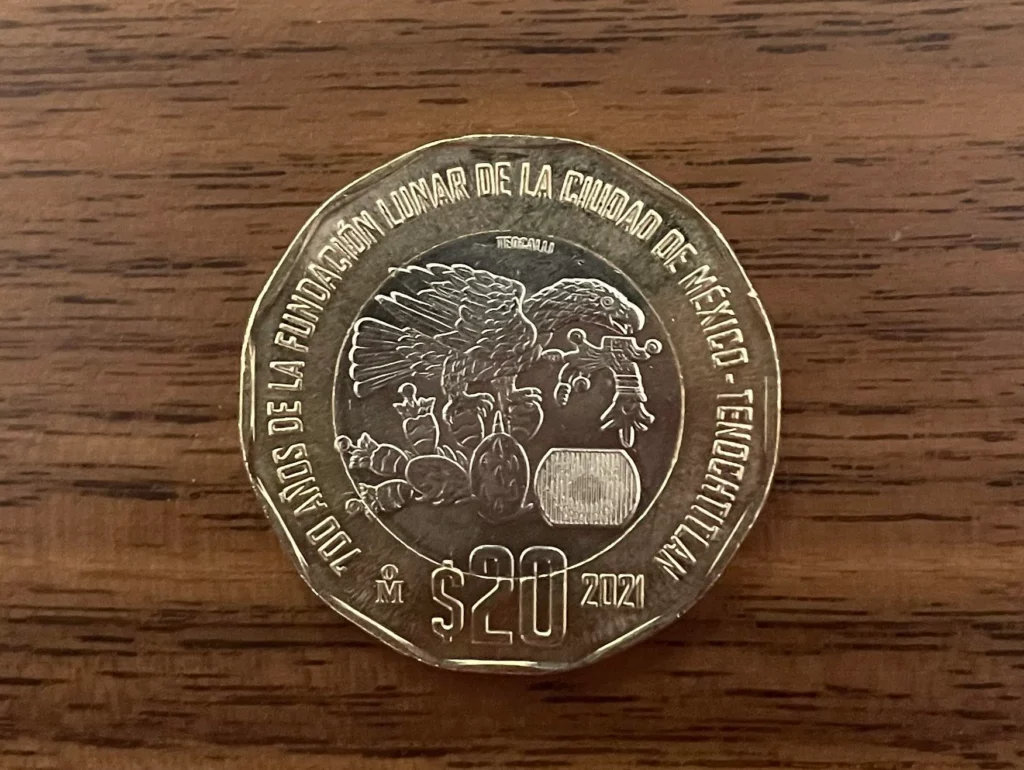 moneda de 20 pesos ejemplar en venta